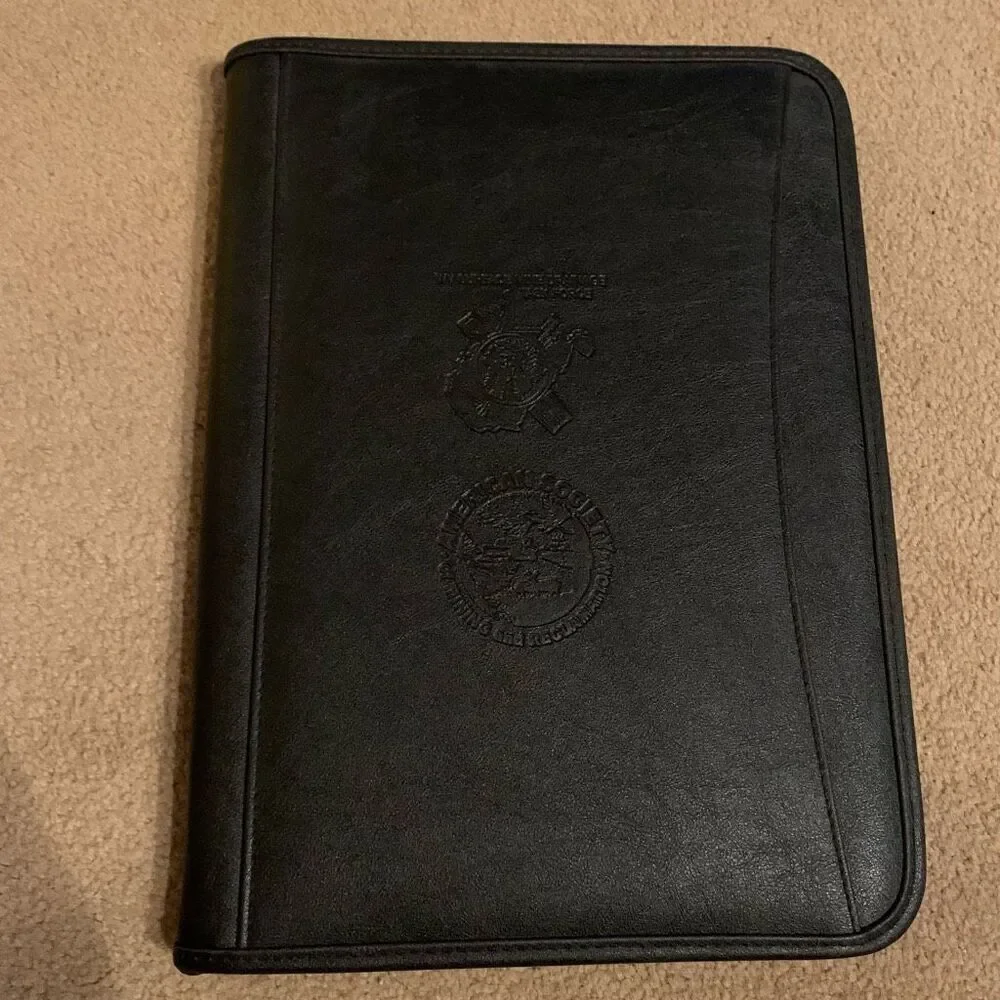 WV Surface Mine Drainage Task Force Black Faux Leather Leeds Zip Portfolio
